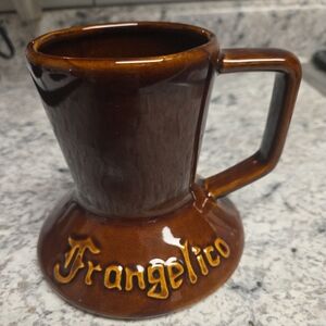 Brown Frangelico Ceramic Mug Decorative Coffee Cup Vintage